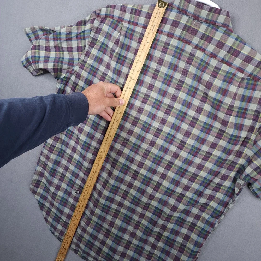 Polo Ralph Lauren G.I. Shirt Mens L Multi‎ Plaid Short Sleeve Grunge Streetwear